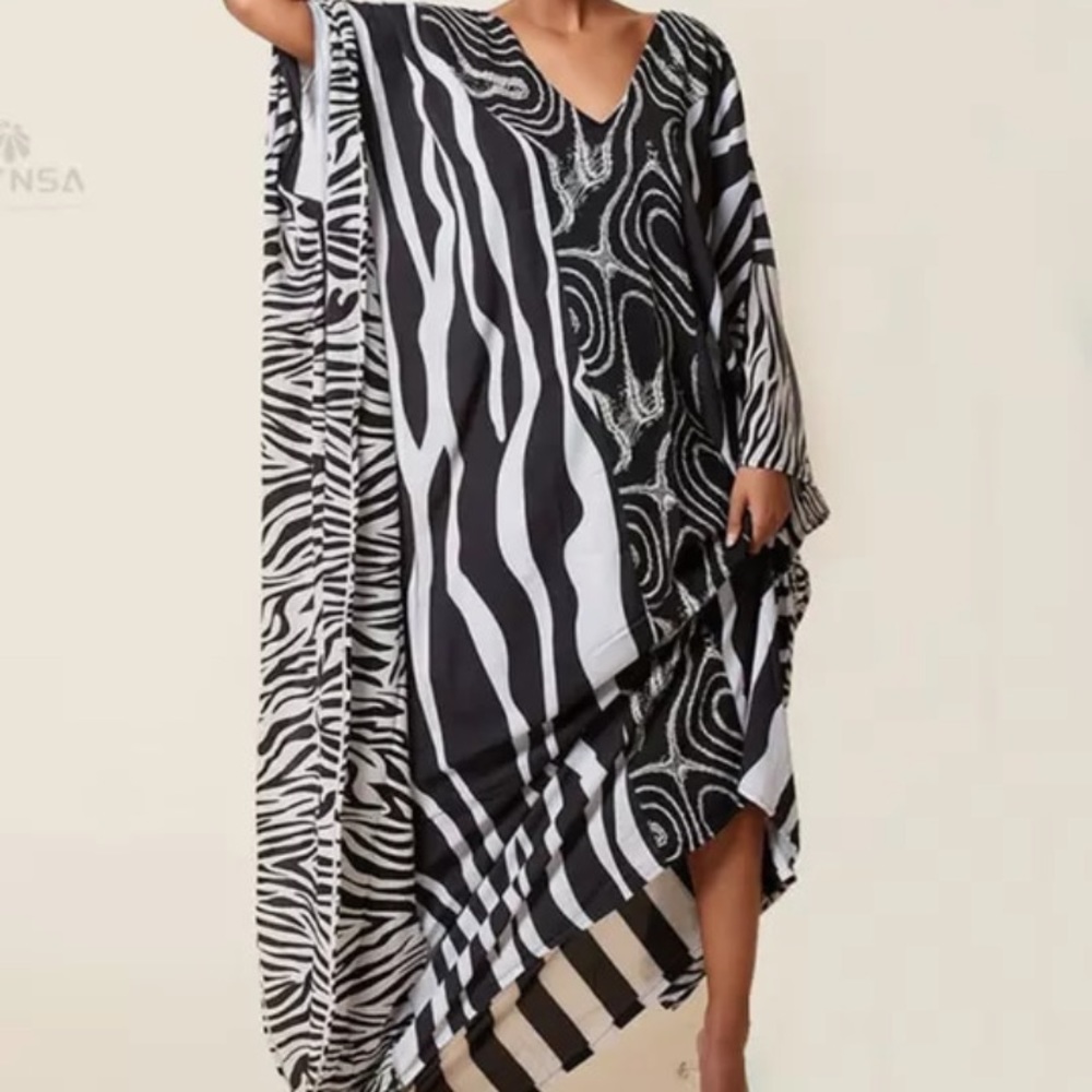 Bohemian printed African kaftan / boubou